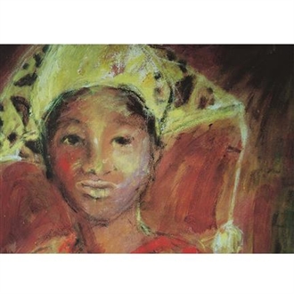 Postcards M.v.Zeyl - Boy with Dogon Cap