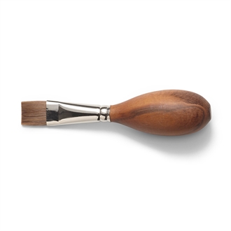 Malerpensel syntetisk ko hår flad,<br /> ægge-formet skaft 16 mm